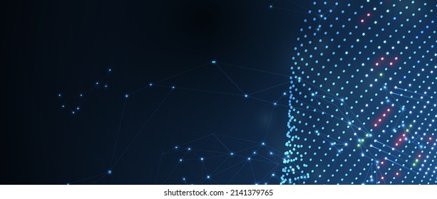 Technology data background, idea of global business solution