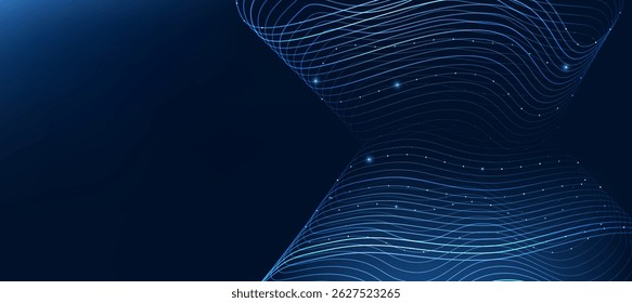 Technology Data flow background, modern tech banner, corporate business concept