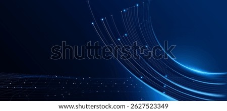 Technology Data flow background, modern tech banner, corporate business concept, hi-tech abstract background for presentation business or tech event poster EPS 10