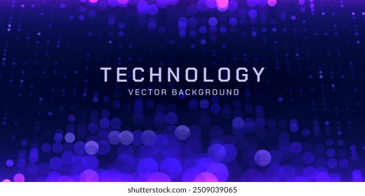 Technology Data Flow Background. Sorting and Analysis Big Data Concept. Digital Cyberspace. High Speed Internet. Information Code Matrix. Data Transmission. Vector Illustration. 