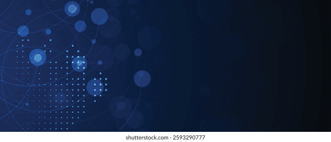 Technology data an network connection visual business background