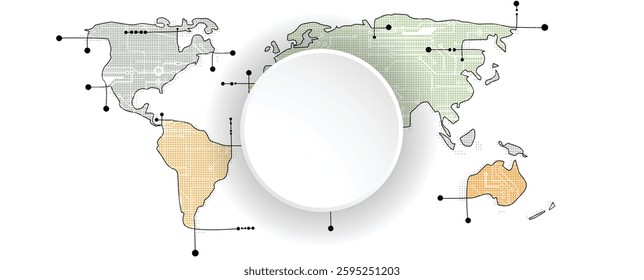 Technology data an network connection visual business background