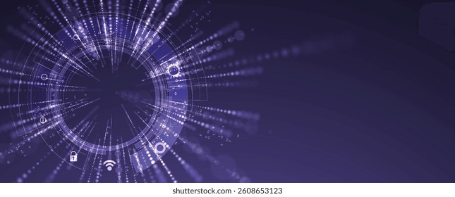 Technology data and network connection visual business background