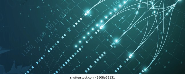 Technology data and network connection visual business background