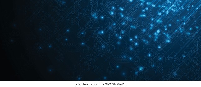 Technology data an network connection visual business background