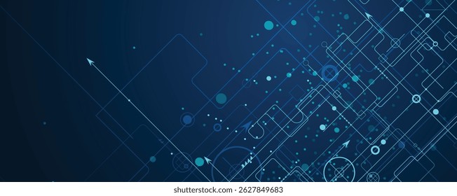 Technology data an network connection visual business background