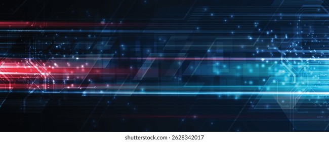 Technology data an network connection visual business background