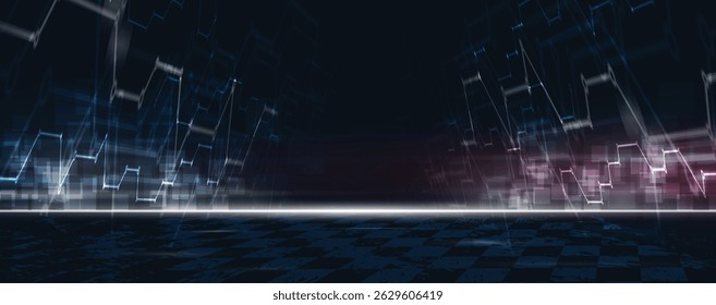 Technology data an network connection visual business background