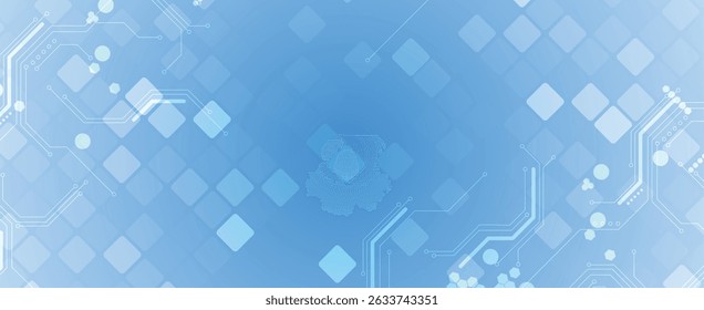 Technology data an network connection visual for business background