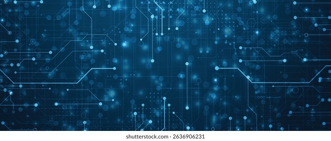 Technology data an network connection visual business background