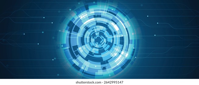 Technology data an network connection visual business background