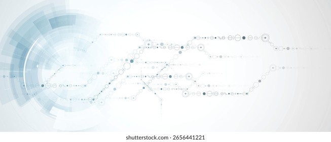 Dados de tecnologia e conexão de rede plano de fundo visual de negócios