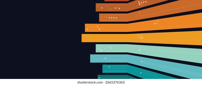 Technology data an network connection visual business background