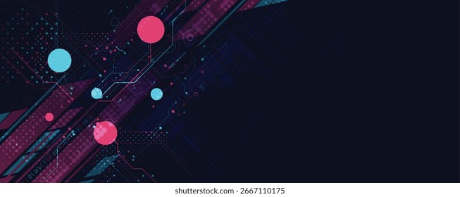 Dados de tecnologia e conexão de rede plano de fundo visual de negócios