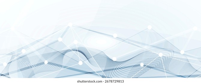 Technology data an network connection visual business background