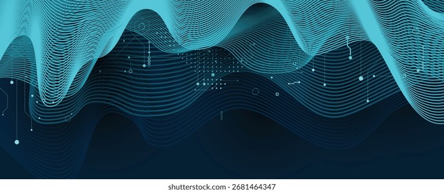 Technology data an network connection visual business background