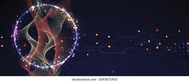 Dados de tecnologia e conexão de rede plano de fundo visual de negócios
