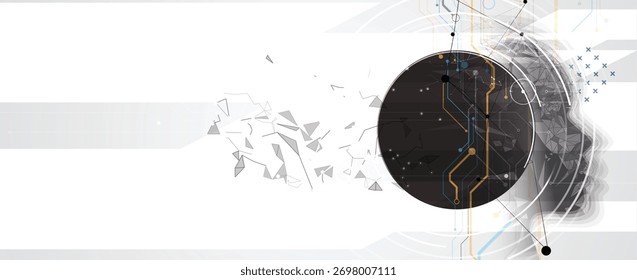 Dados de tecnologia e conexão de rede plano de fundo visual de negócios