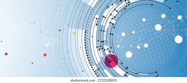 Tecnología de datos y conexión de red Fondo visual del negocio