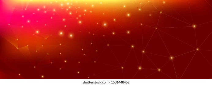 Technology Data. Science Wallpaper. Pink Geometric Background. Yellow Triangular Texture. Orange High Big Data Banner. Science Visualization. Bright 3d Minimal Pattern. Red Abstract Data Flow.