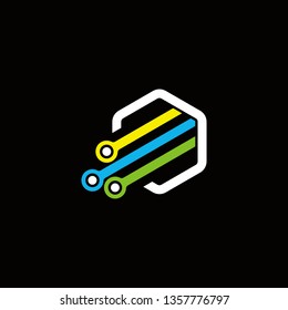 technology data vector logo
