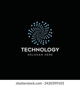 Technology, database, development logo design vector template