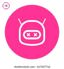 technology dead robot line vector icon