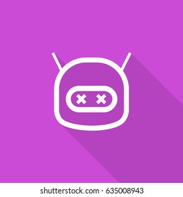 technology dead robot line vector icon
