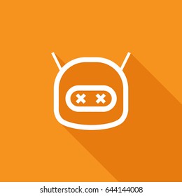 technology dead robot line vector icon