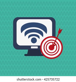 Technology design. computer icon. colorful illustration