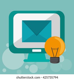 Technology design. computer icon. colorful illustration