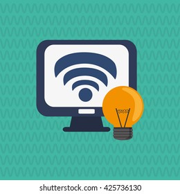 Technology design. computer icon. colorful illustration