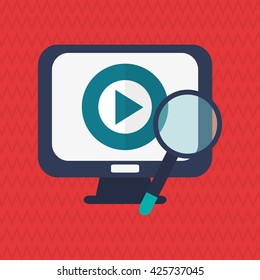 Technology design. computer icon. colorful illustration