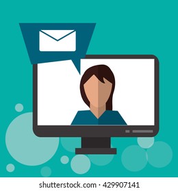 technology design. computer icon. Colorful illustration , vector