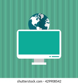 technology design. computer icon. Colorful illustration , vector