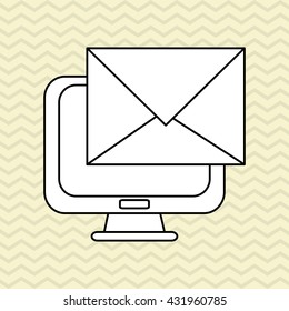 Technology design. computer icon. colorful illustration , vector
