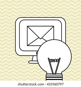 Technology design. computer icon. colorful illustration , vector