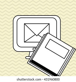 Technology design. computer icon. colorful illustration , vector