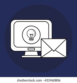 Technology design. computer icon. colorful illustration , vector