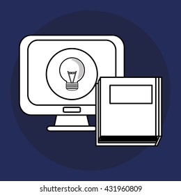 Technology design. computer icon. colorful illustration , vector