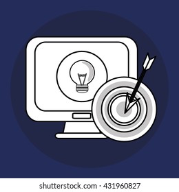Technology design. computer icon. colorful illustration , vector