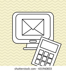 Technology design. computer icon. colorful illustration , vector