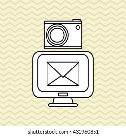 Technology design. computer icon. colorful illustration , vector