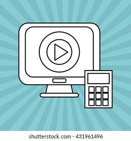 Technology design. computer icon. colorful illustration , vector