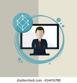 technology design. computer icon. gadget concept, vector illustration