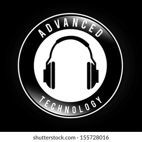 technology design icon over black background vector illustration  