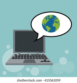 Technology  design. laptop icon. internet concept