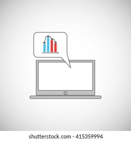 technology design. laptop illustration. media icon