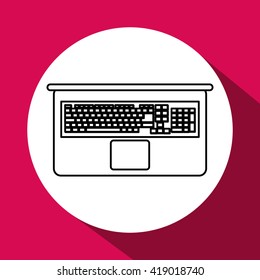 technology design. laptop illustration. media icon