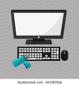 Technology design. media icon. Colorful illustration